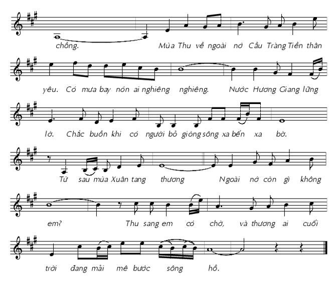 Sheet nhạc Trời Huế Vào Thu Chưa Em 2